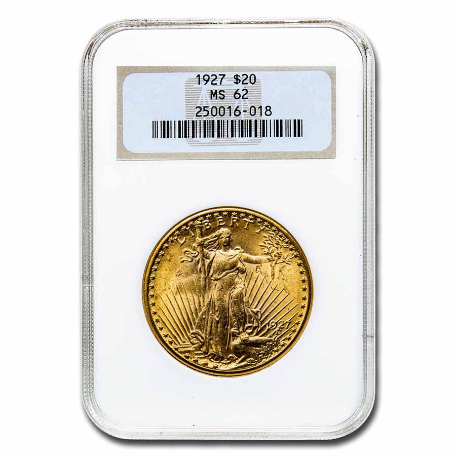 1927 $20 Saint-Gaudens Gold Double Eagle MS-62 NGC